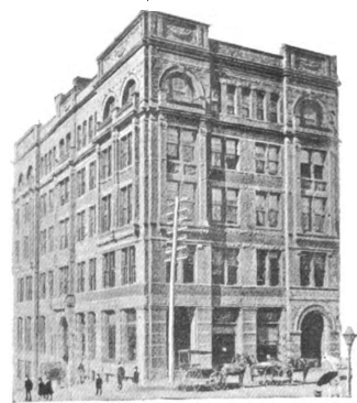 Multi-story commercial building with period architectural features